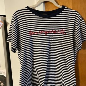 J crew striped medium tee